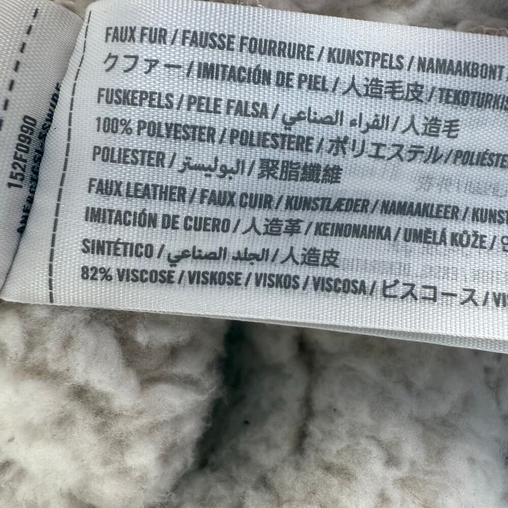 Abercrombie & Fitch Sherpa Vest Women's M Soft A&F Collection Tan Beige Cozy NWT - Picture 10 of 12